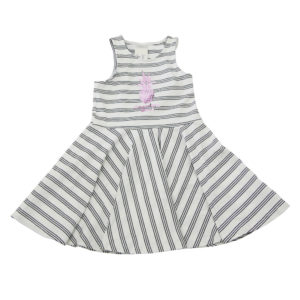 Stummer White Striped Capaccabana Beach Sleveless Dress