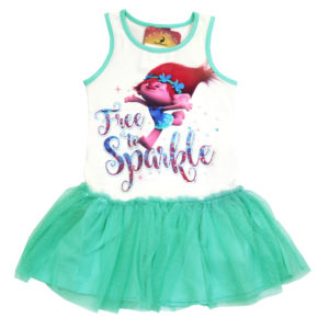 Dreamworks Trolls Blue Sleeveless Sparkle Dress