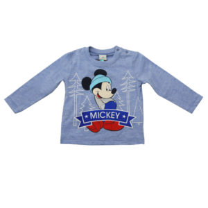 Disney Baby Mickey Mouse Light Blue Long Sleeve Shirt