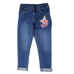 Minnie Mouse Denim Blue Flower Pants