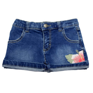 Minnie Mouse Denim Blue Flower Shorts