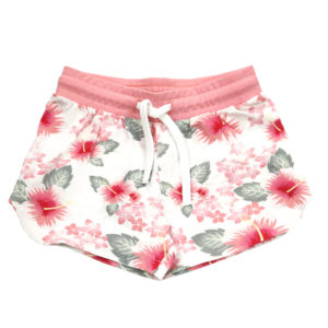 Top Model Floral Pink Drawstring Short