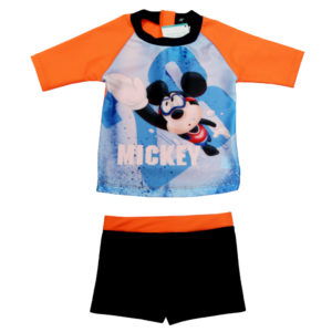 Mickey Mouse Orange Boys 2 piece Swimwear Set